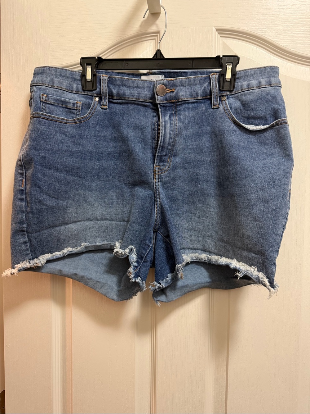 Women's Blue Denim Cutoff Shorts - Lane Bryant